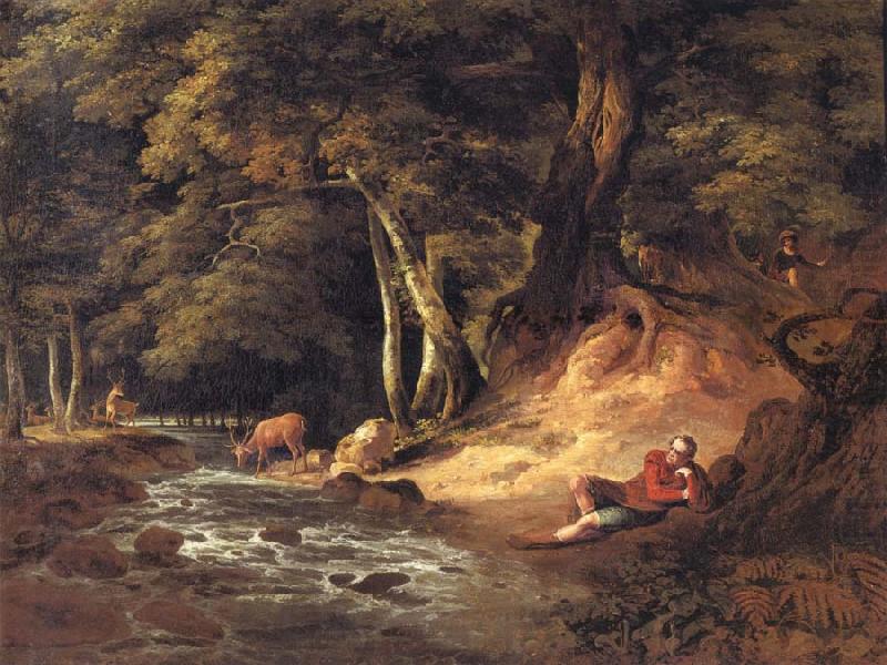 Jaques and the Wounded Stag in the Forest of Arden, unknow artist